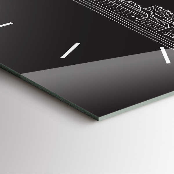 Orologio quadrato Disegno della città di Ostrava