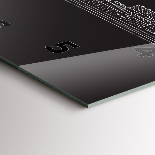 Orologio quadrato Disegno della città di Ostrava