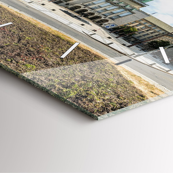 Orologio quadrato in vetro Panorama della città di Ostrava