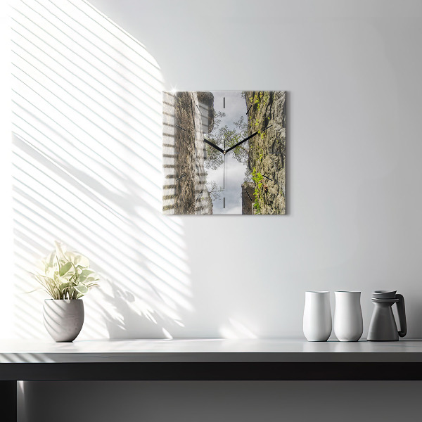 Orologio quadrato Città di roccia nella Repubblica Ceca