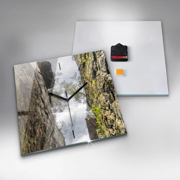 Orologio quadrato Città di roccia nella Repubblica Ceca