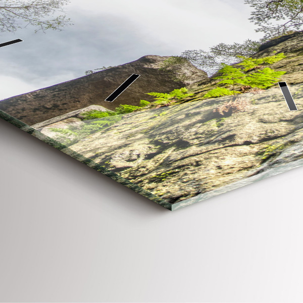 Orologio quadrato Città di roccia nella Repubblica Ceca