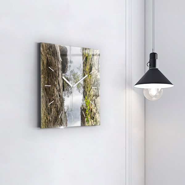 Orologio quadrato Città di roccia nella Repubblica Ceca