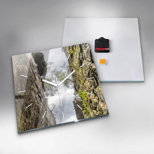 Orologio quadrato Città di roccia nella Repubblica Ceca