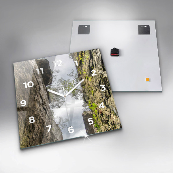 Orologio quadrato Città di roccia nella Repubblica Ceca