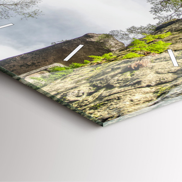 Orologio quadrato Città di roccia nella Repubblica Ceca