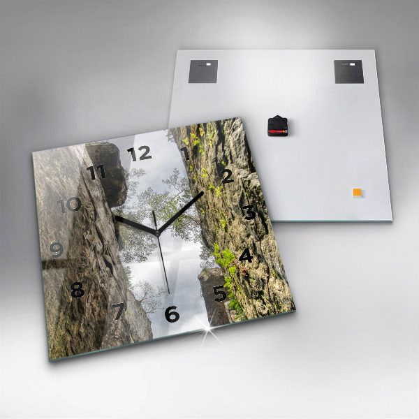 Orologio quadrato Città di roccia nella Repubblica Ceca