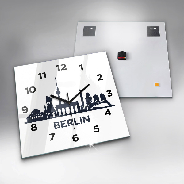 Orologio quadrato Illustrazione della città di Berlino