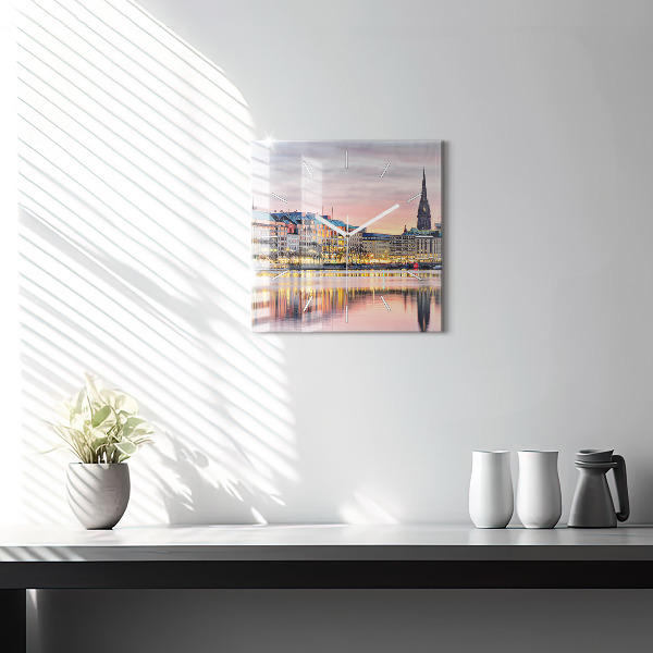 Orologio quadrato Alster ad Amburgo