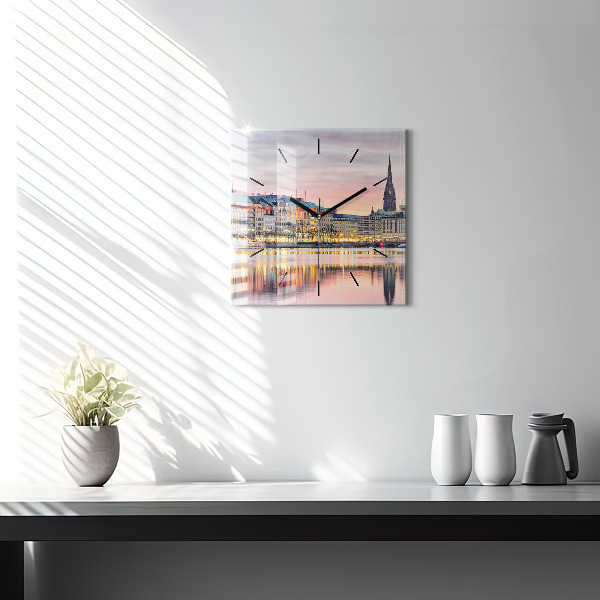 Orologio quadrato Alster ad Amburgo