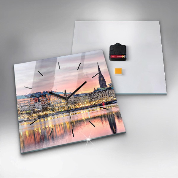 Orologio quadrato Alster ad Amburgo