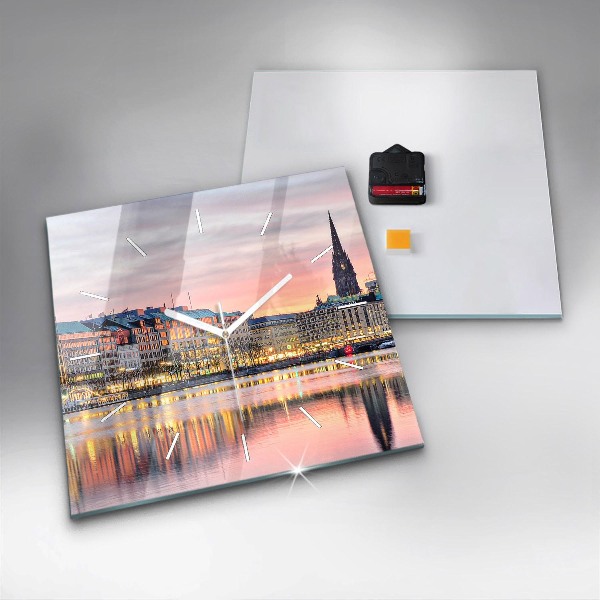 Orologio quadrato Alster ad Amburgo