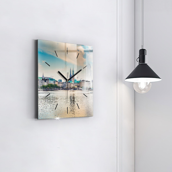 Orologio quadrato Binnenalster ad Amburgo