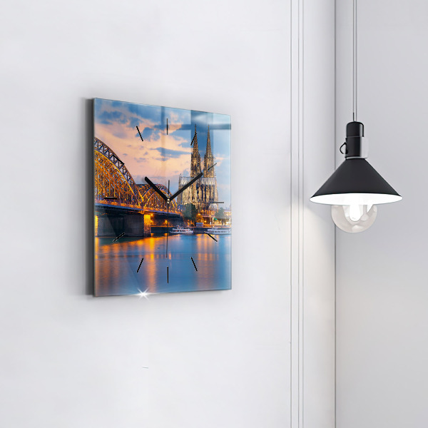 Orologio quadrato Vista del municipio