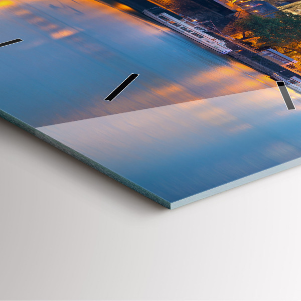 Orologio quadrato Vista del municipio