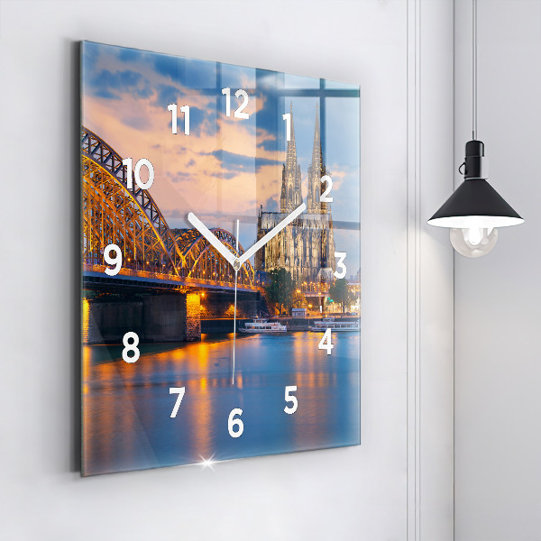 Orologio quadrato Vista del municipio