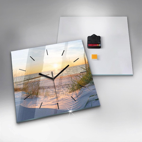 Orologio quadrato Tramonto sul mare