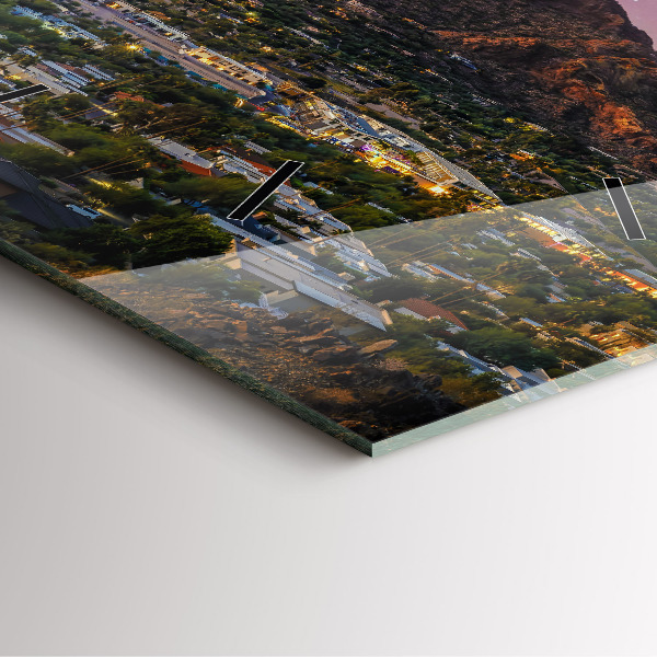 Orologio quadrato in vetro Paesaggio montano