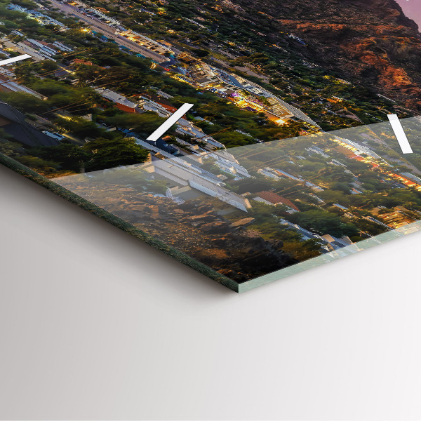 Orologio quadrato in vetro Paesaggio montano