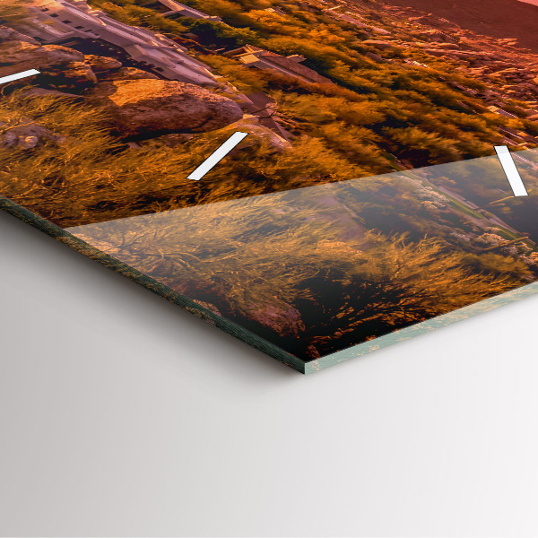 Orologio quadrato in vetro Tramonto a North Scottsdale