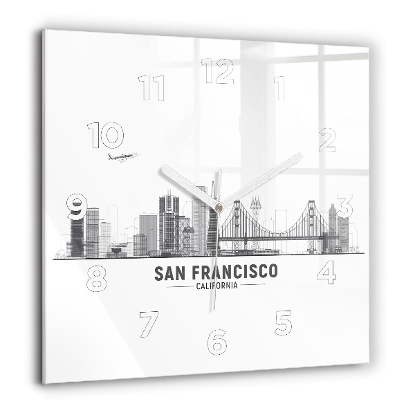 Orologio quadrato Skyline di San Francisco