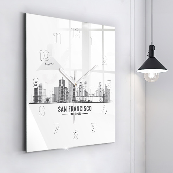 Orologio quadrato Skyline di San Francisco