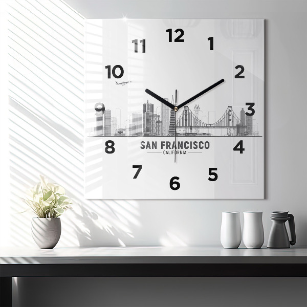 Orologio quadrato Skyline di San Francisco