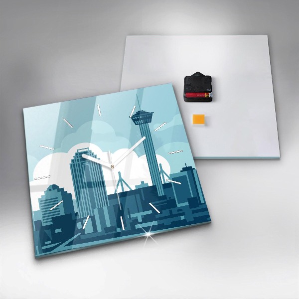 Orologio quadrato in vetro Architettura negli USA