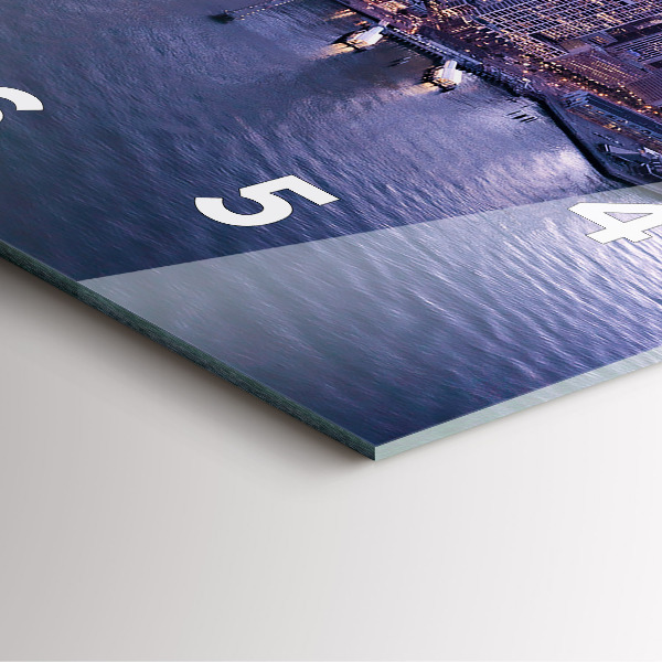 Orologio quadrato in vetro Vista di San Francisco