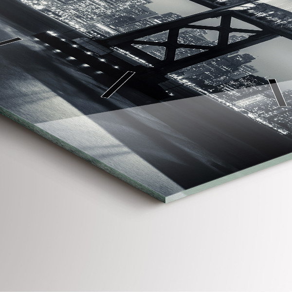 Orologio quadrato in vetro Ponte di San Francisco di notte