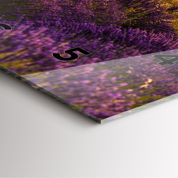 Orologio quadrato in vetro Campo di lavanda Francia