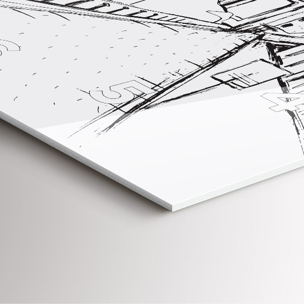 Orologio quadrato Disegno della città della Provenza