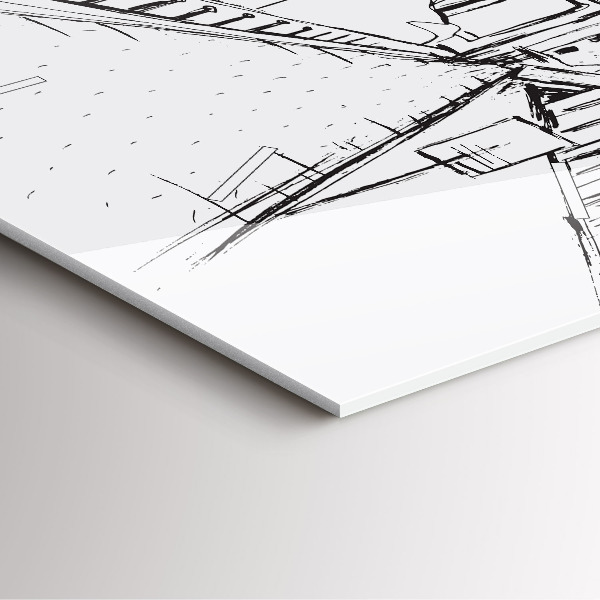 Orologio quadrato Disegno della città della Provenza