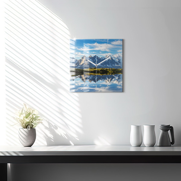 Orologio quadrato in vetro Valle di Chamonix, Alpi francesi