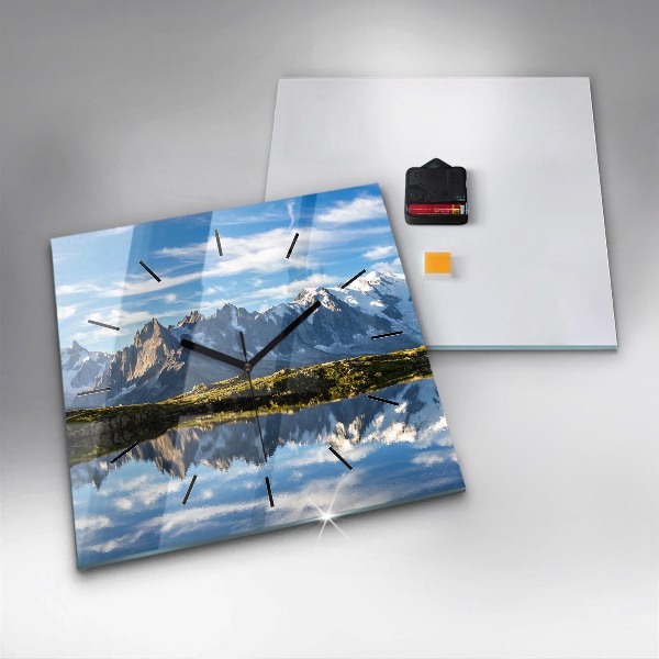Orologio quadrato in vetro Valle di Chamonix, Alpi francesi