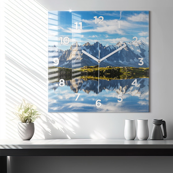 Orologio quadrato in vetro Valle di Chamonix, Alpi francesi