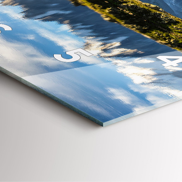 Orologio quadrato in vetro Valle di Chamonix, Alpi francesi