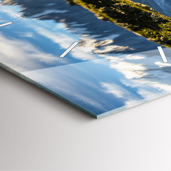 Orologio quadrato in vetro Valle di Chamonix, Alpi francesi