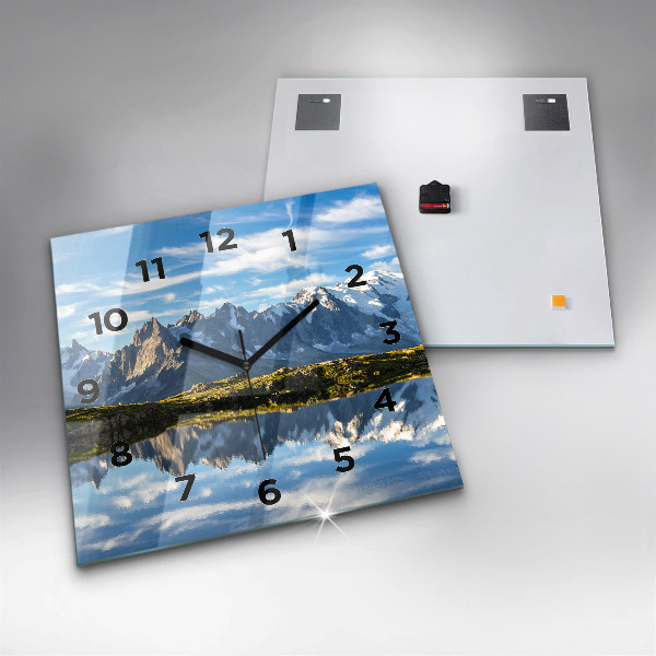 Orologio quadrato in vetro Valle di Chamonix, Alpi francesi