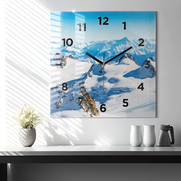 Orologio quadrato Sciatore sulle Alpi