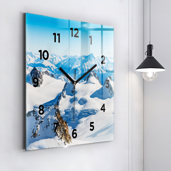 Orologio quadrato Sciatore sulle Alpi