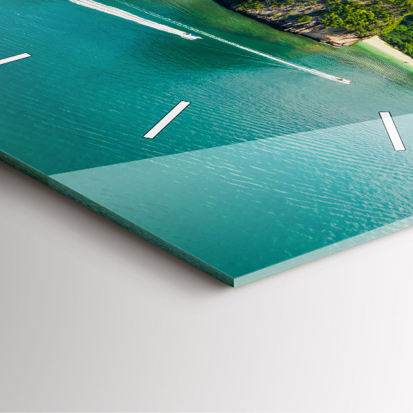 Orologio quadrato in vetro Un'isola in Thailandia