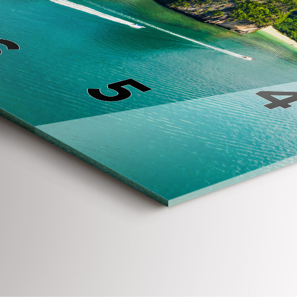 Orologio quadrato in vetro Un'isola in Thailandia