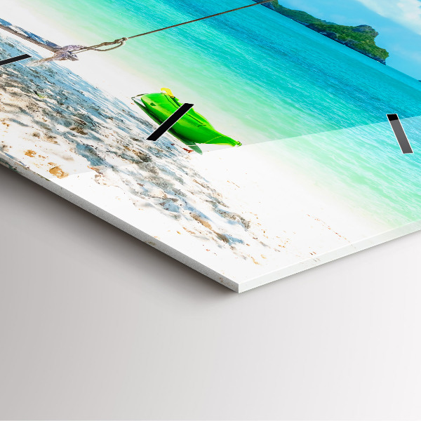 Orologio quadrato in vetro Isola soleggiata Thailandia