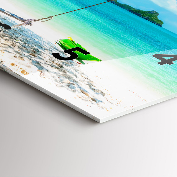 Orologio quadrato in vetro Isola soleggiata Thailandia