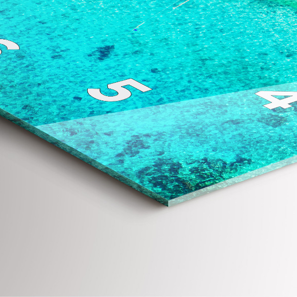 Orologio quadrato in vetro Spiaggia tropicale Koh Tao