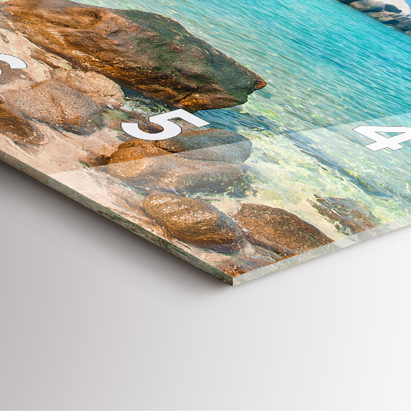 Orologio quadrato in vetro Bellissima spiaggia in Thailandia