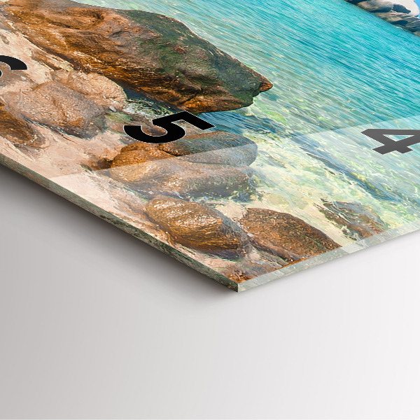 Orologio quadrato in vetro Bellissima spiaggia in Thailandia