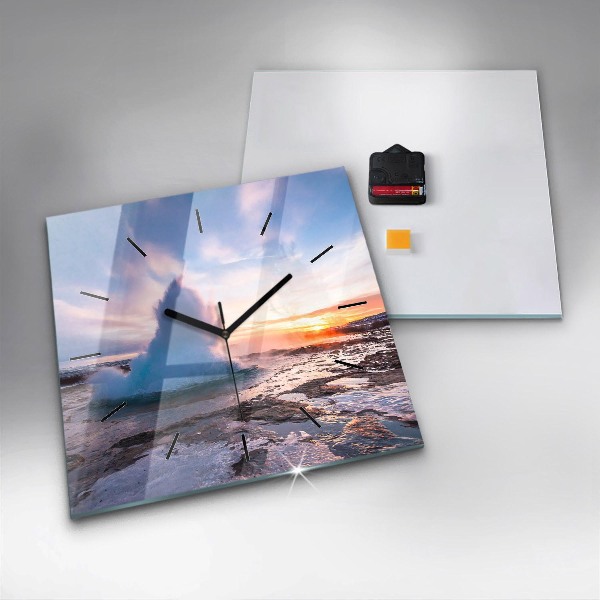 Orologio quadrato Geyser sull'isola d'Islanda