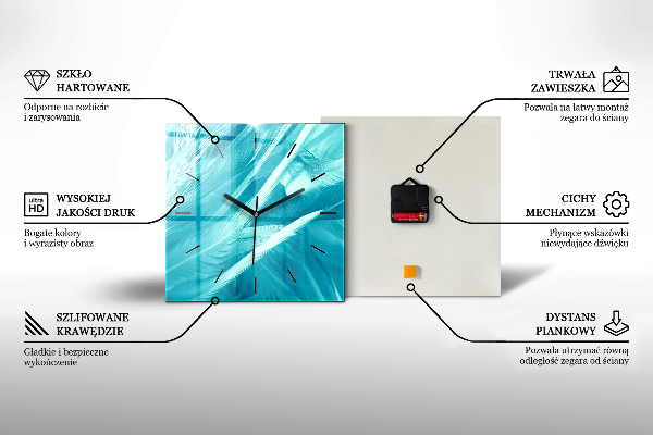 Orologio quadrato Iceberg e alba